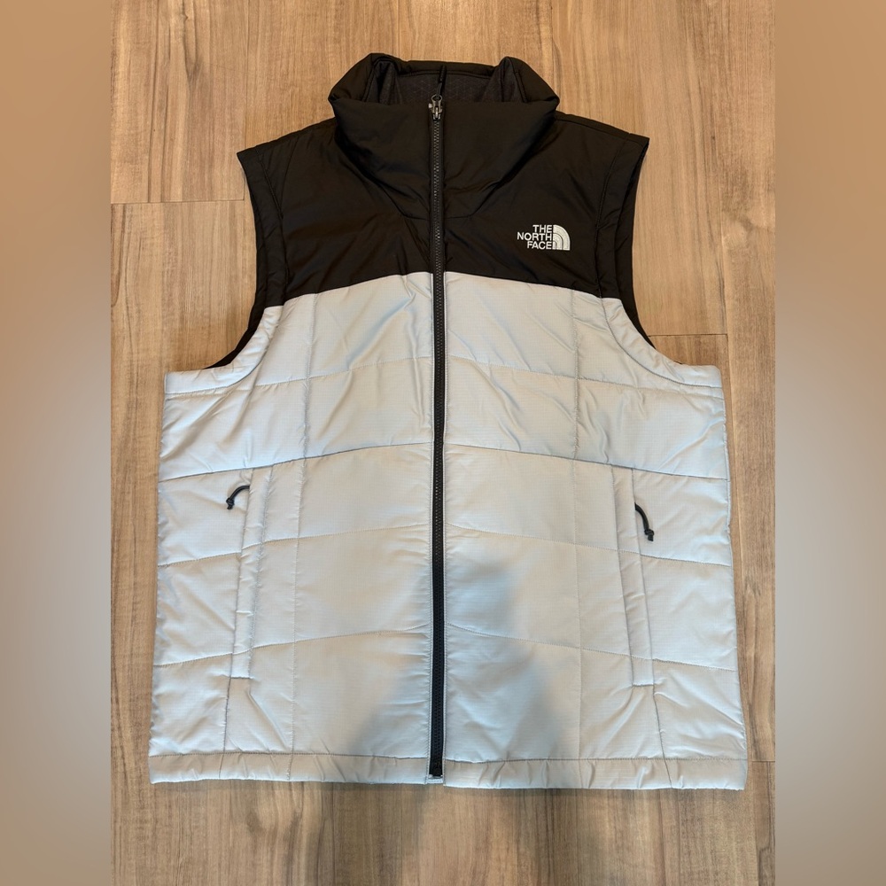 The North Face Black and Gray Puffer Vest
